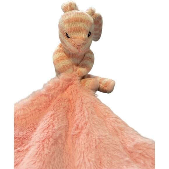 Kellytoy Pink Bunny Rabbit Security Blanket Lovey Stripped 2018 - Picture 2 of 5